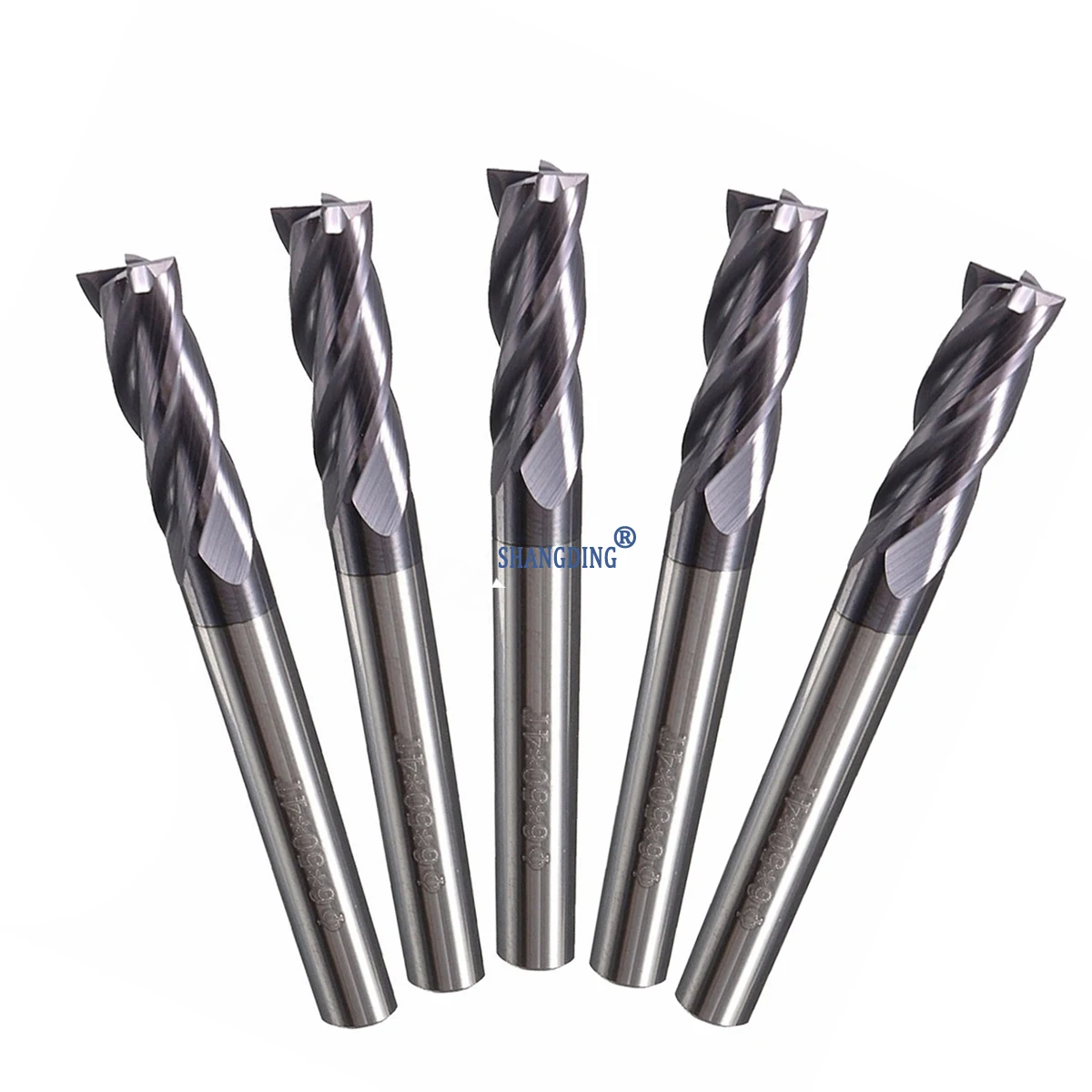 5pcs New 4 Flute End Mill Set Tungsten Carbide CNC Milling Cutter 6x50mm For Milling Tools