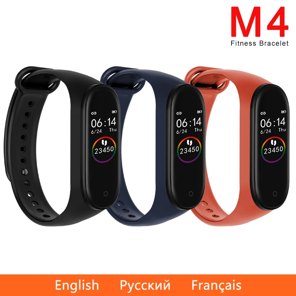 

New M4 Smart Band Color Screen Sport Fitness Tracker M4 Band Blood Pressure Oxygen Heart Rate Monitor Pedometer PK Mi Band 4 3
