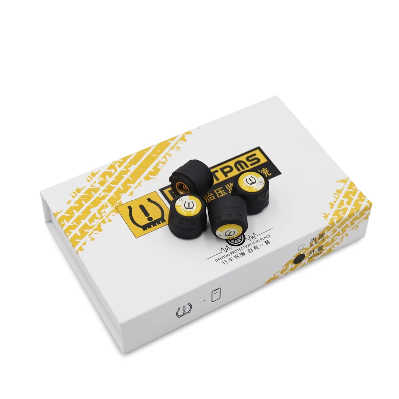 BLE TPMS автомобильный Bluetooth система сигнализации давления в шинах с 4 датчиками