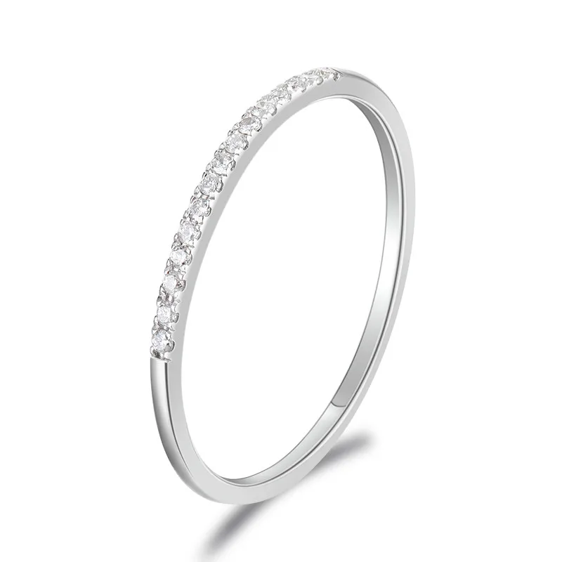 Eternity Promise Кольца для женщин Настоящее серебро 925 пробы Pave AAAAA cz Женское