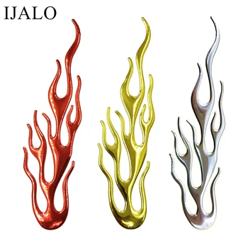 

Cool Fire Flame 3D car sticker Car styling emblem badge sticker Rearview mirror Motorcycle sticker soft PVC Chromed sticker
