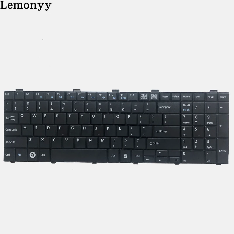 Новая американская клавиатура для Fujitsu Lifebook AH530 AH531 NH751 A530 A531 черная английская клавиатура для ноутбука - Цвет: Черный