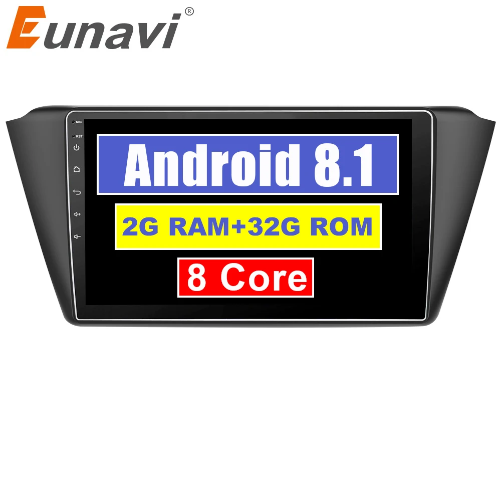 

Eunavi Android 8.1 Octa-core 10.1 inch Car Radio HeadUnit GPS Navi Player for Skoda Fabia 2015 2G+32G with WIFI RDS car stereo