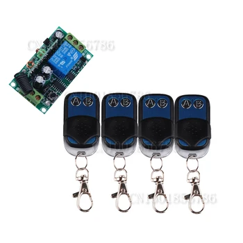 

12V DC 1CH Wireless Remote Switch Receiver Transmitter Learning code Latched Access Door Control System