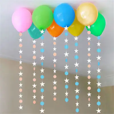

2018 2M Paper Stars Wedding Birthday Party Baby Kids Room Hanging Decoration Garlands