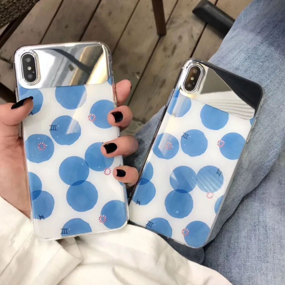 Роскошный зеркальный чехол ORYKSZ для iphone XS Max X 6 S 7 8 Plus чехлы XR милый силиконовый