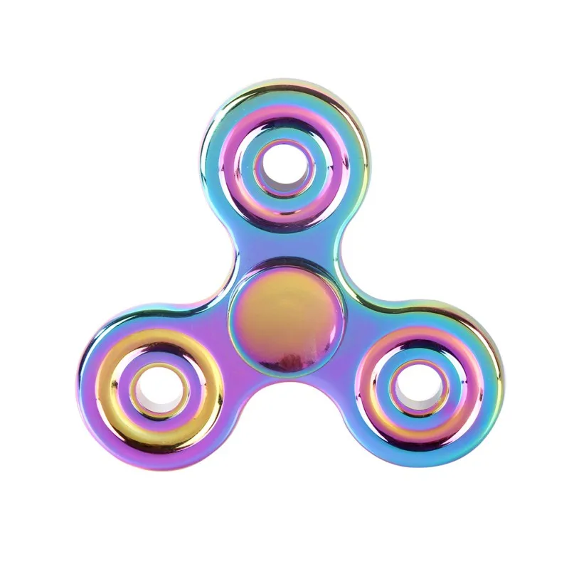 

Hand Spinner ADHD EDC Stress Spinner Alloy Rainbow Fidget Toys Triangle Anxiety Attention Toy High Speed For Gift