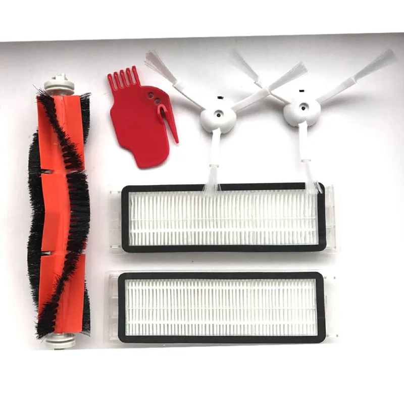 1 комплект робот пылесос запасные части Аксессуары для Xiaomi Mi пылесос фильтр+ боковая щетка+ основная щетка с инструментами - Цвет: 1Set