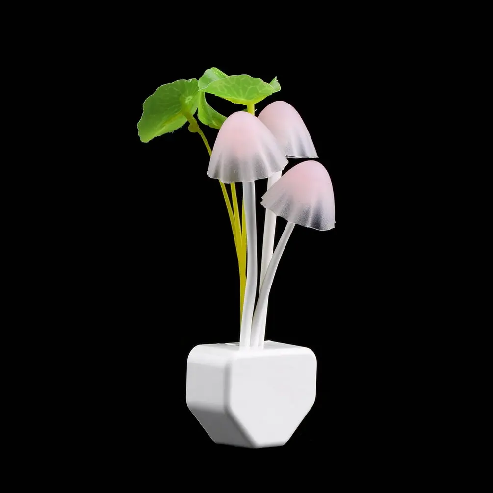 

Mini LED 7 Color Light Sensor Mushroom Night Light Lamp Gift Home Illumination Light Lighting US Plug 220 V