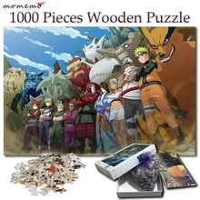 Momemo naruto quebra-cabeça de madeira 1000 peças anime todos jinchuuriki tailed bestas quebra-cabeças para adulto padrão dos desenhos animados jogo