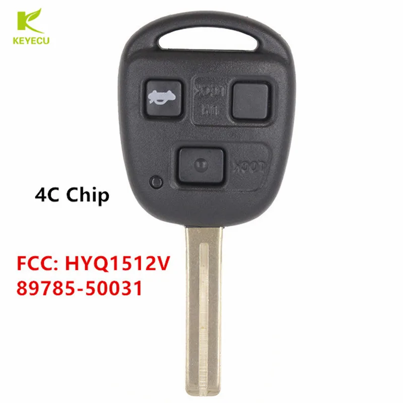 Replacement Remote key Fob 3Button for Lexus ES300 GS300 GS400 IS300 HYQ1512V 4C 