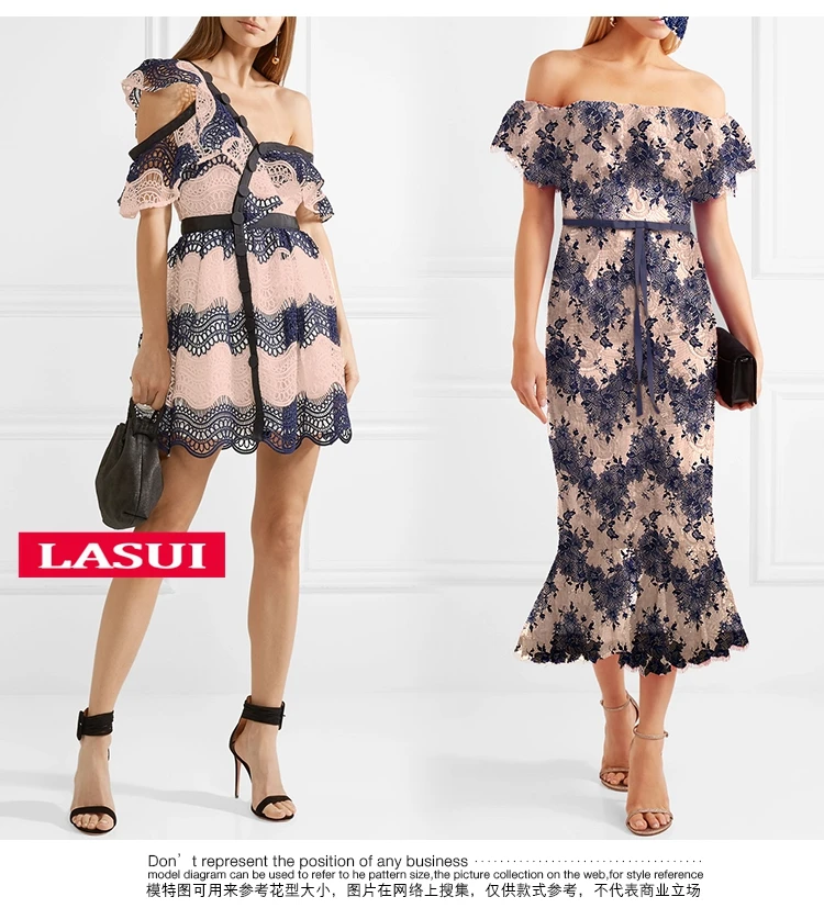 Lasui 1,5 м = 1 шт. высокого качества 23 цвет two-tone красивые ресницы кружевной ткани DIY платье рубашка ткань мягкая кожи C0157
