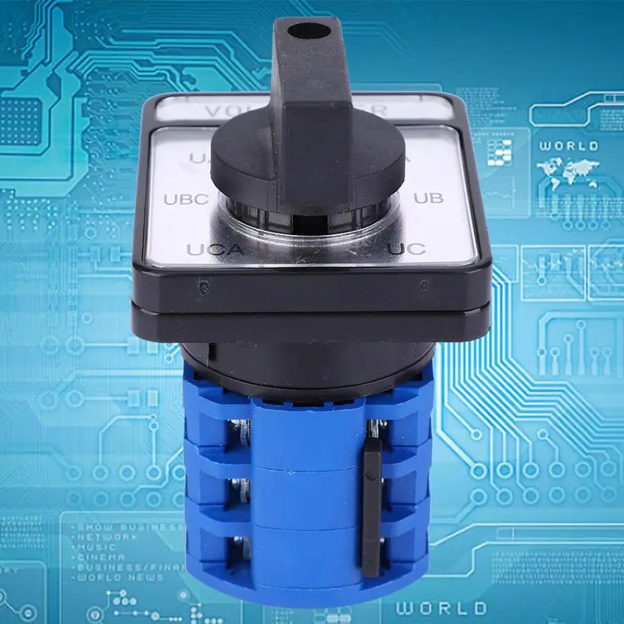 

Electric4-Position 8 Terminals Changeover Selector Control Switch Rotary Cam Generator Switch with Screws