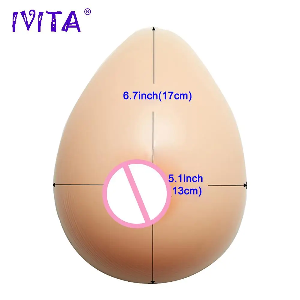 

IVITA 800g Artificial Silicone Breast Forms For Crossdresser Transgender Mastectomy Enhancer Prosthesis Boobs Pair Breasts