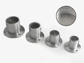 

4PCS/lot 304 Stainless Steel Flange Brackets Fit for Pipe diameter 19/22/25/32MM Wall Base Pipe clothwardrobe Flange Seat