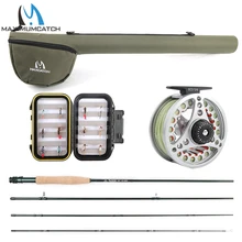 Maximumcatch 5WT Fly Fishing Combo 9FT Medium-fast Fly Rod Pre-spooled Fly Reel 5F Fly Line With Cordura Triangle Tube