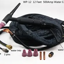 WP-12 Tig сварочный плазменный резак в комплекте с водяным охлаждением 500Amp DC 12 футов, 4 м
