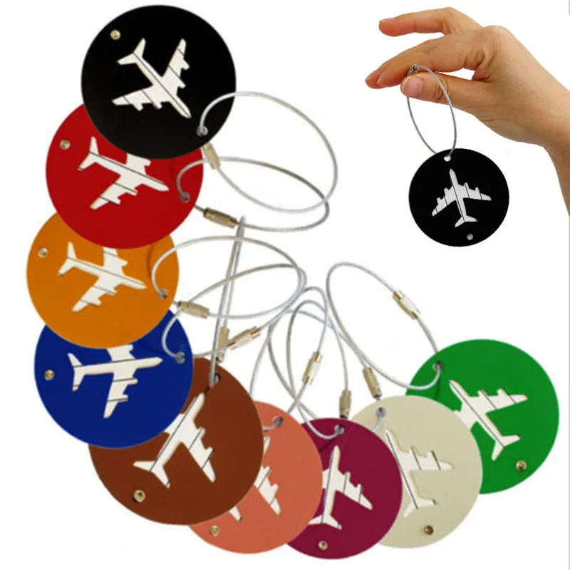 Hot Sale Round Shape Aluminium Alloy Luggage Tags Durable Suitcase Label Name Address ID Bag