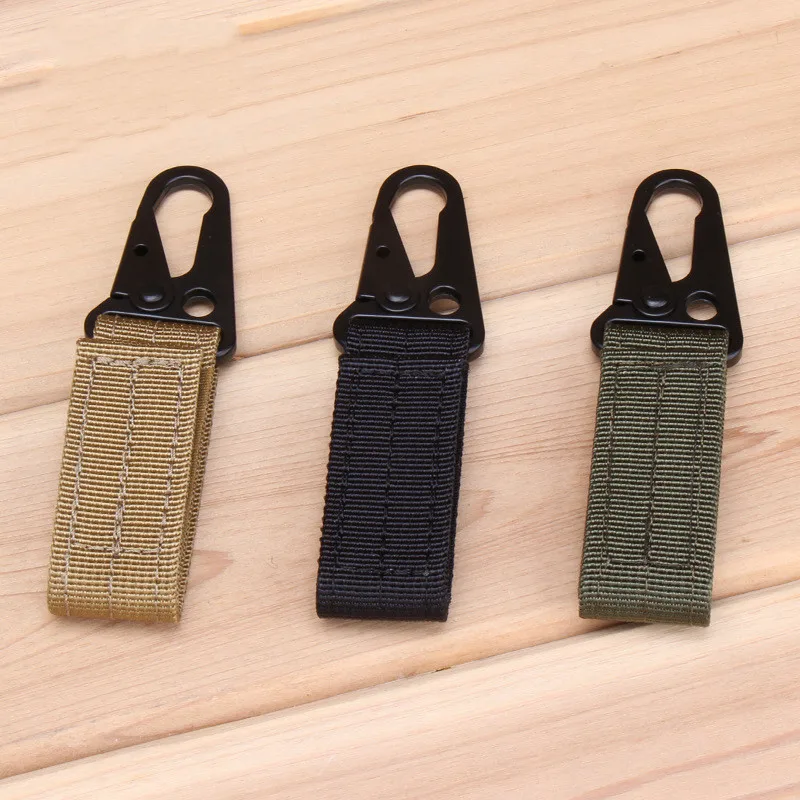 

Tactical Military Waist Belt Hook with Key Chain Ring Outdoor Camping Hiking Climbing Accessories