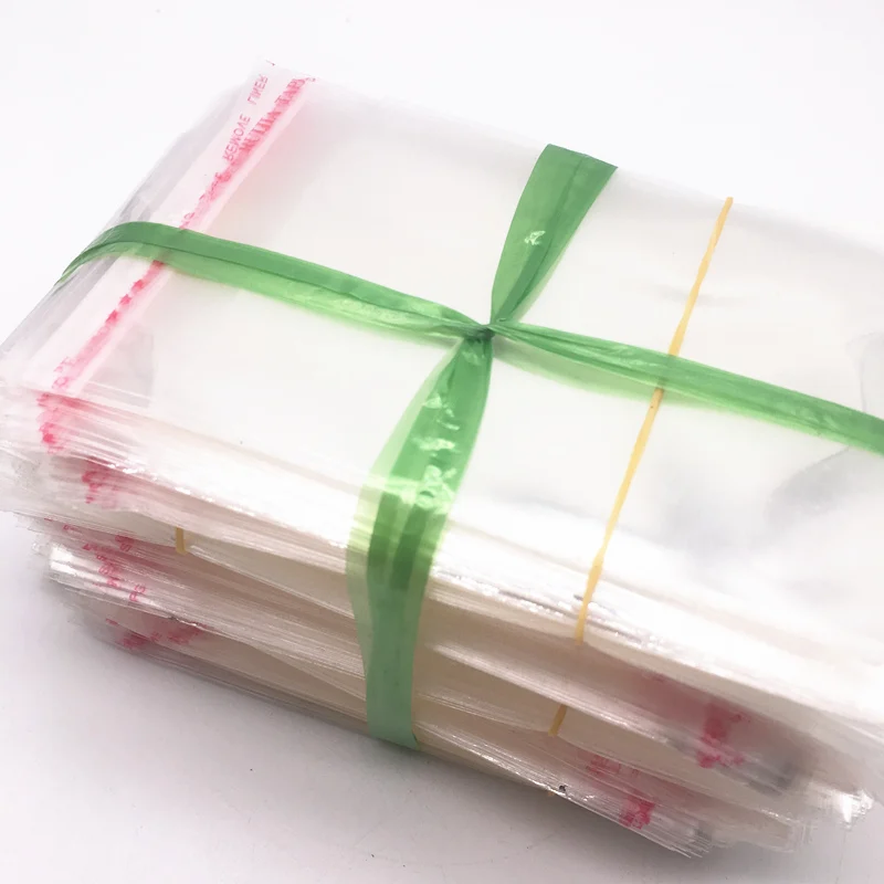 100 шт 5x7,6x9,7x11,8x13,9x16,10x18 см Resealable полиэтиленовый пакет, прозрачный Opp мешок, Пластик Сумки самоклеющиеся пломбы для ювелирного плетения сумка
