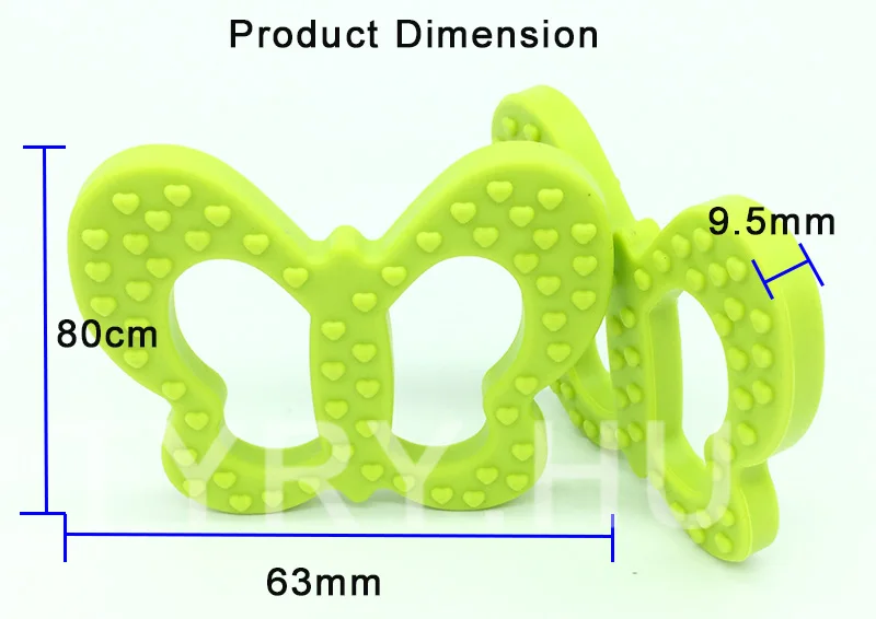 Силиконовая Бабочка Прорезыватель для зубов жевательные силиконовые бусины подвеска безопасный, не содержит бфа и Natual(5 шт) Уход ожерелье аксессуары для прорезывания зубов