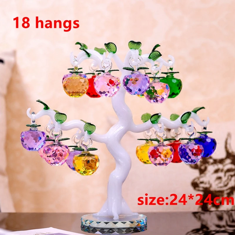 Хрустальное яблоко с 12 6 шт яблоки Fengshui ремесла домашний декор фигурки Рождество