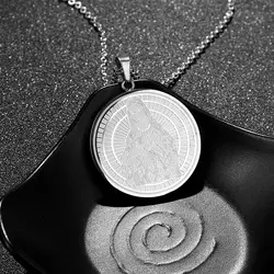 Винтажное ожерелье из нержавеющей стали, серебряное ожерелье Мэри монета, женская и мужская длинная цепочка, религиозная подвеска