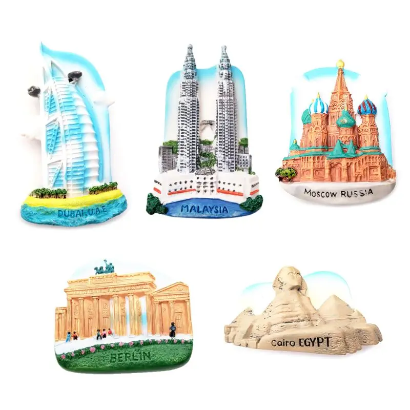 

Creative 3D Magnet World Tourism Tourist Attractions Souvenirs Fridge Magnet Refrigerator Magnetic Stickers Home Decor Gift