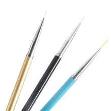 3 шт./компл. для дизайна ногтей ручка для рисования 3D Советы DIY акриловые кисти для УФ-геля Набор для рисования Цветочная линия сетка французский дизайн Маникюрный Инструмент