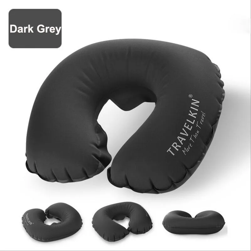 Practical U Shaped Inflatable Travel Pillows Air Cushion for Neck Car