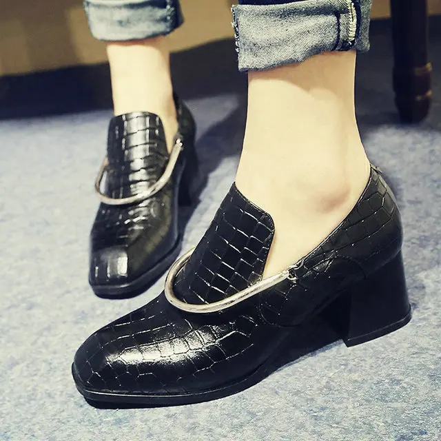 solid black shoes
