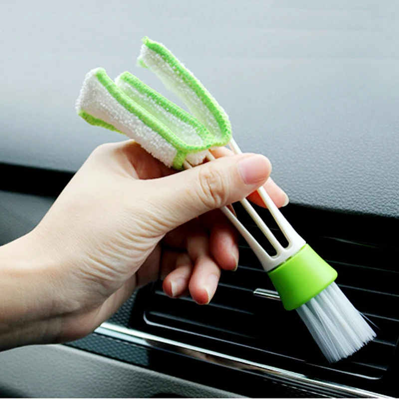 Plastic Car Brush Cleaning Tool Auto Air Conditioner Vent Blinds Cleaner 