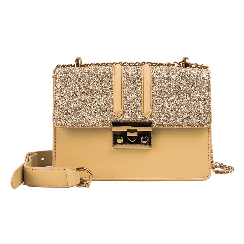 

Diamond Bag New Fashion Pu Small Women's Square Female Messenger Bags for Women Chain Lock Sequins Single Shoulder Handbags
