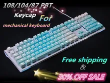 104/108 keys PBT double color injection keycaps Keycaps for OEM Cherry MX switches mechanical gaming keyboard keycaps
