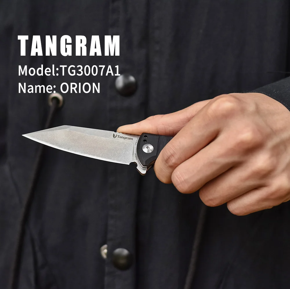 TANGRAM нож Тактический складной нож для бушкрафта TG3007A1 открытый портативный нож шарикоподшипник нож ACUTO440C из нержавеющей стали