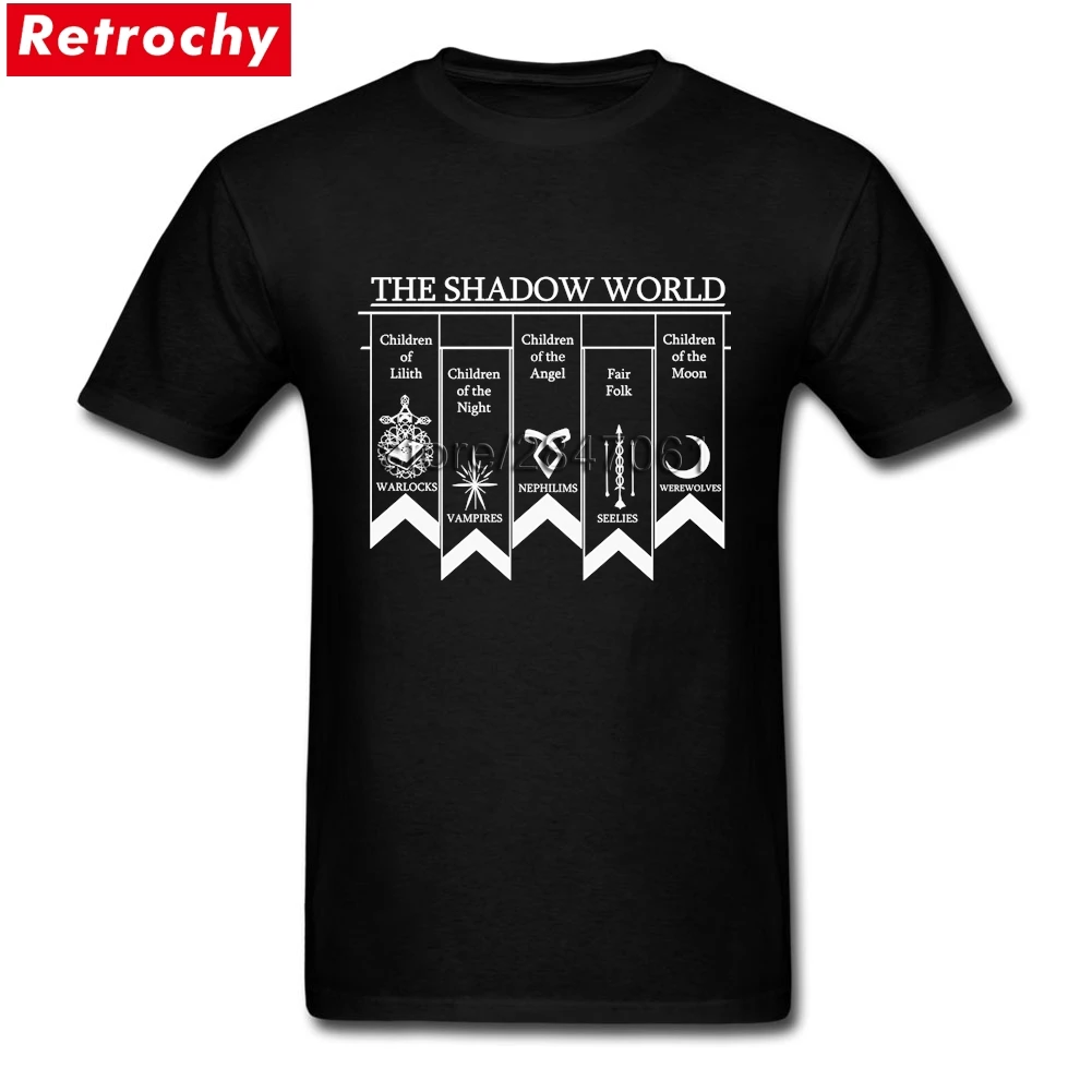 

Gorgeous Unique Shadowhunters Tee Shirts Men Top Brand Short Sleeves Youth Tshirt Large Size