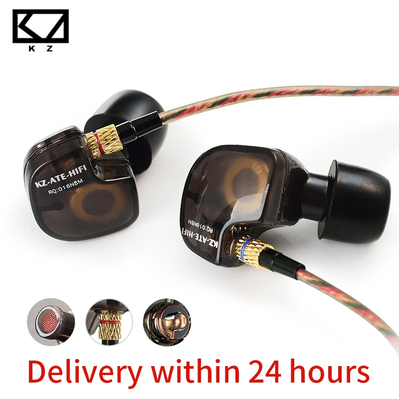 KZ ATES ATE ATR HD9 Copper Driver HiFi Sport Headphones In Ear Earphone For Running With Microphone