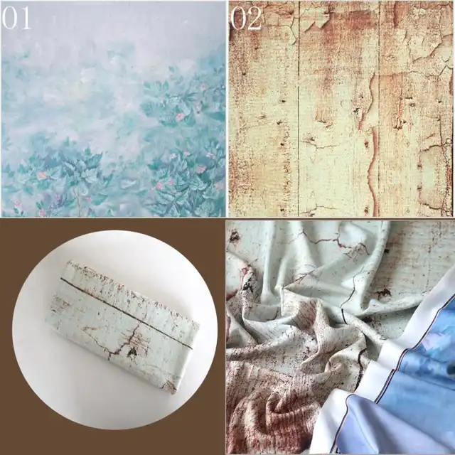 Pastel Blue Watercolor Floral Photography Backdrop Grunge Flower