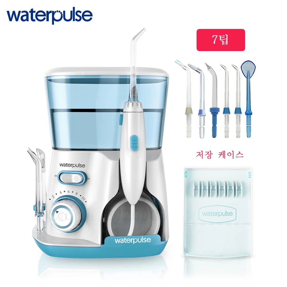 

Waterpulse V300 800ml Oral Irrigator 7pcs Tips Dental Water Flosser Water Floss Oral Hygiene Dental Flosser Water Flossing