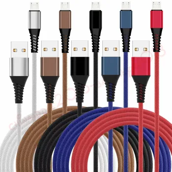 

Fabric Type c Micro cable 1m 3ft Braided Alloy usb cables Accessory Bundles for iphone 5 6 7 for samsung s7 s8 s9 note 9 htc