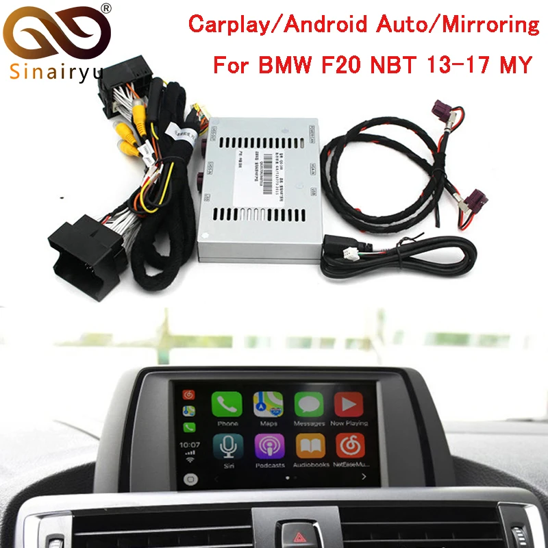 

Sinairyu Aftermarket OEM Apple Carplay Android Auto F20 Solution Upgrade IOS Airplay Retrofit Box for BMW Plug and Play
