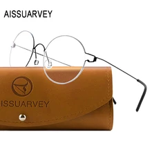 Титановые круглые винтажные оптические оправы для очков, фирменный дизайн, высокое качество, очки для женщин и мужчин, Безвинтовые очки по рецепту