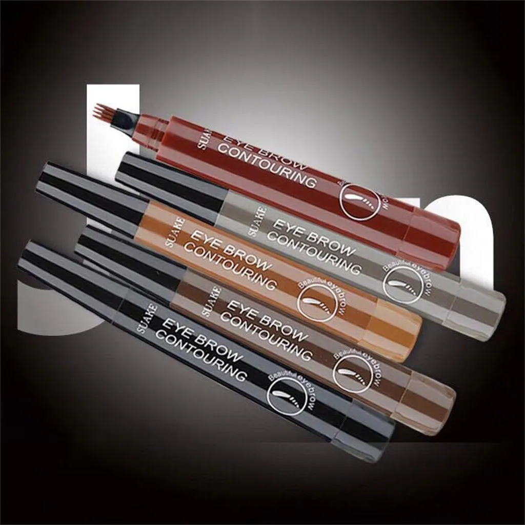 

Eyebrow Pen Waterproof Fork Tip microblading eyebrow pen Long Lasting Professional Fine Sketch Liquid Eye Brow Pencil