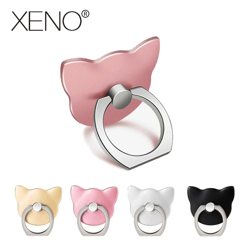 360 Finger Ring Mobile Phone Stand Holder For iPhone 7plus Samsung HUAWEI xiaomi Car phone holder Mount Stand flat hello kitty