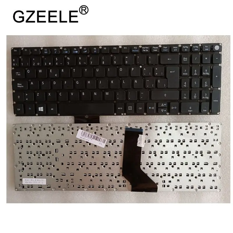 Клавиатура GZEELE для Acer Aspire E15 испанская клавиатура Teclado без рамки черная E5 573G с на