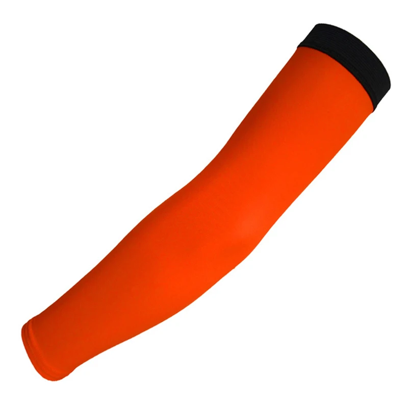 

New Sale 1 Pair Arm Long Sleeve Sun Proof Arm Protector Warmer For Basketball Driving Golf(black/lack blue/orange/water red)