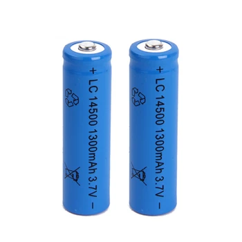 

High capacitance 14500 battery 3.7V 1300mAh rechargeable li-ion battery for Led flashlight batery litio battery Newest