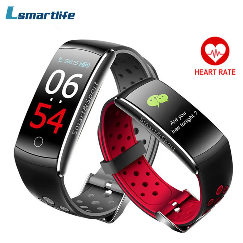 

Q8S Smart Bracelet Heart Rate Monitor Blood Pressure Fitness Smart Watch Fitness Tracker Clock Colorful Touch Screen PK fitbits