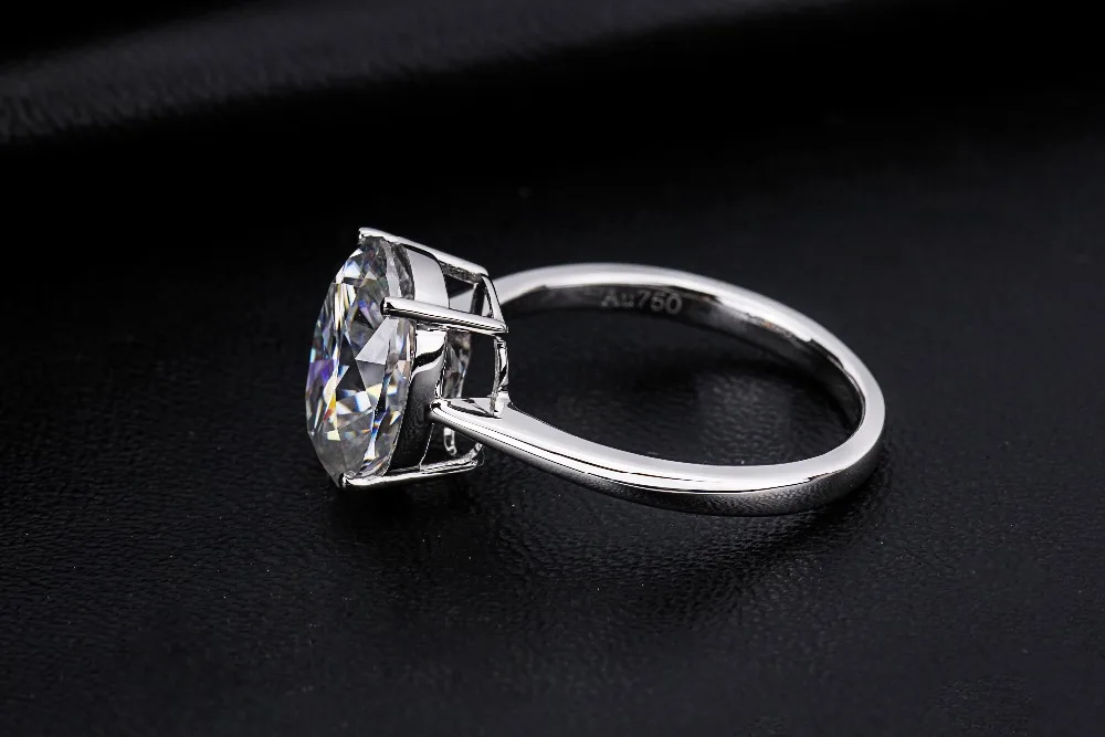 Cheestar Gems 14 k белое золото кольцо с 9x11 мм/4ct овальной формы Moissanite для женщин подарок