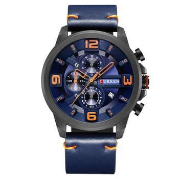 

CURREN 8288 Mens Watches Top Brand Luxury Chronograph Quartz watches Men 24 Hour Date Men Sport Leather Wrist Watch Clock